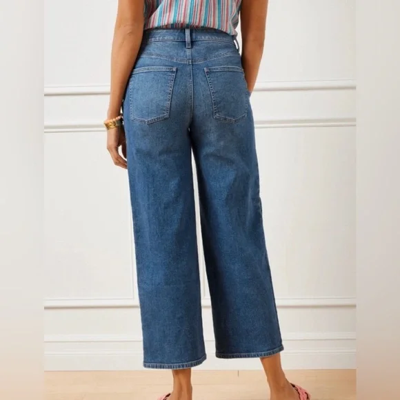 Talbots wide leg cropped jeans - Picture 2 of 6